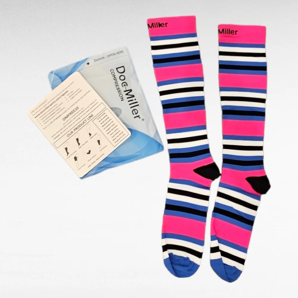 Doc Miller Compression Socks 1 Pair Pink Large